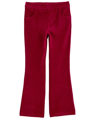 Kid Pull-On Velour Flare Pants