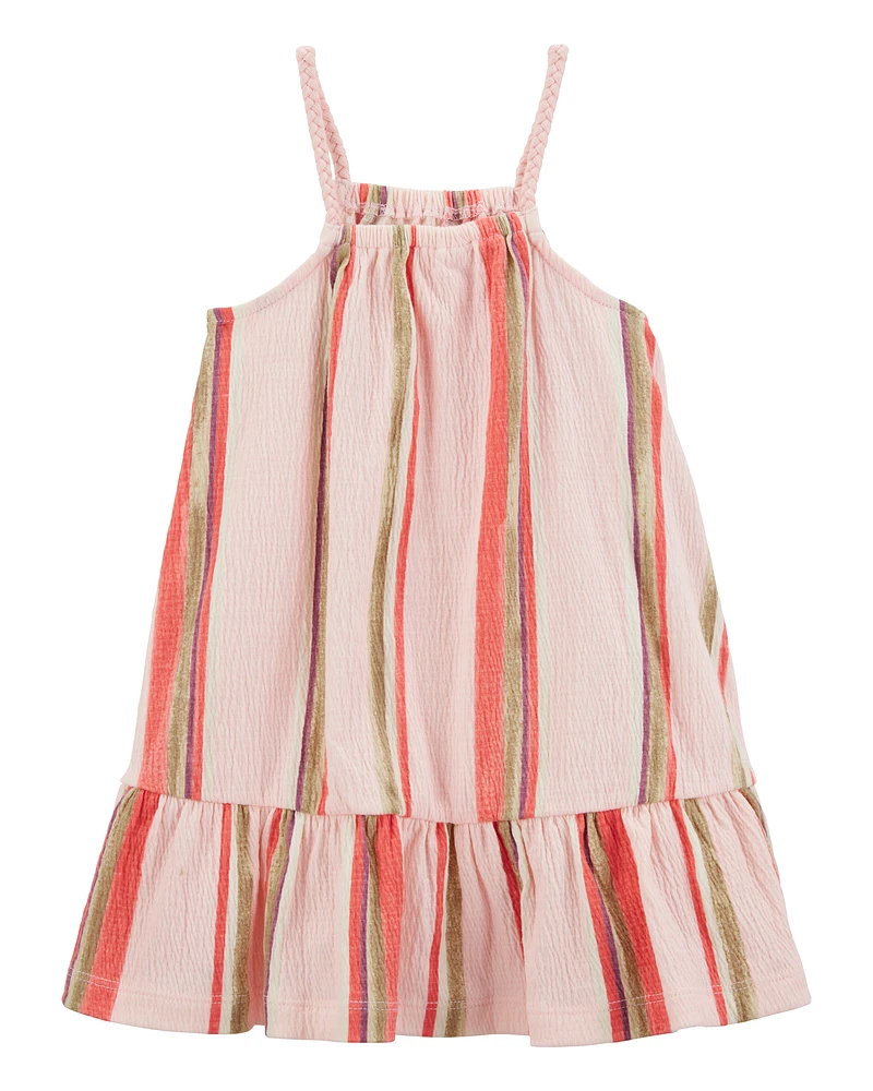 Toddler Striped Geo Print Dress