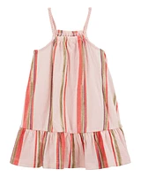 Toddler Striped Geo Print Dress