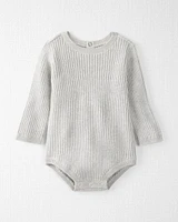 Baby Organic Cotton Rib Sweater Knit Bodysuit