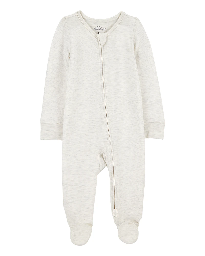 Baby Solid 2-Way Zip PurelySoft Sleeper Pyjamas