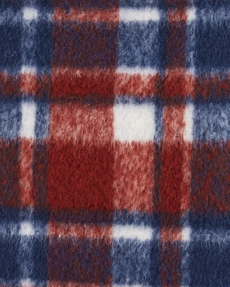 Kid Plaid Fleece-Lined Shacket