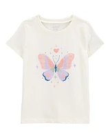 Toddler Butterfly Short-Sleeve Graphic Tee - White