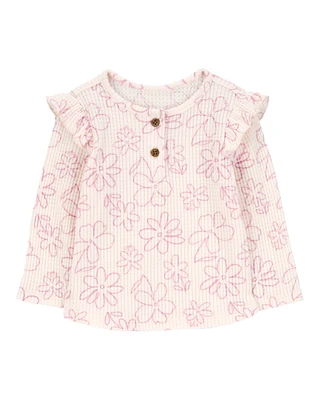 Baby Floral Thermal Long-Sleeve Top