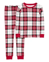 Kid 2-Piece Plaid 100% Snug Fit Cotton Pyjamas