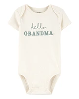 Baby Hello Grandma Announcement Bodysuit