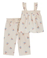 Baby 2-Piece Floral Tank & Pant Set