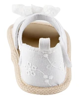 Baby Eyelet Sandals - White