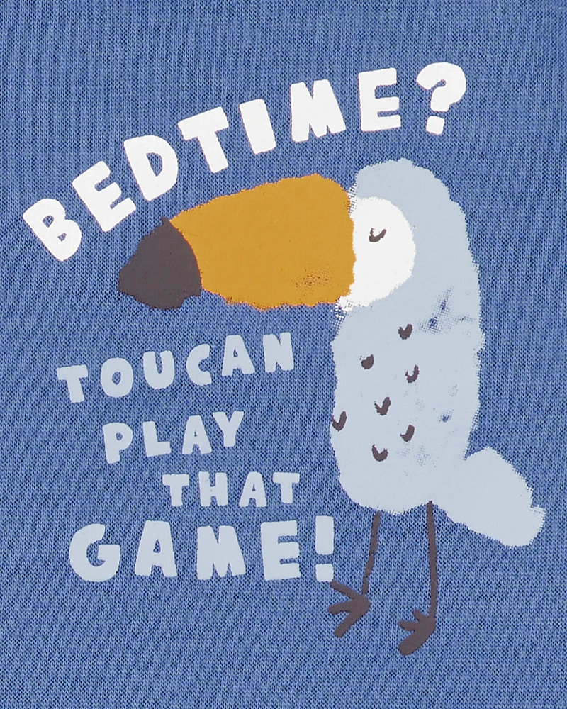 Toddler Boy Bird Print Loose Fit 2-Piece Pyjamas - Blue