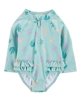 Baby 1-Piece Coral Print Rashguard