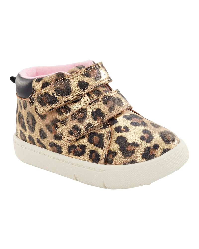 Every Step® First Walker Cheetah Print High-Top Sneakers