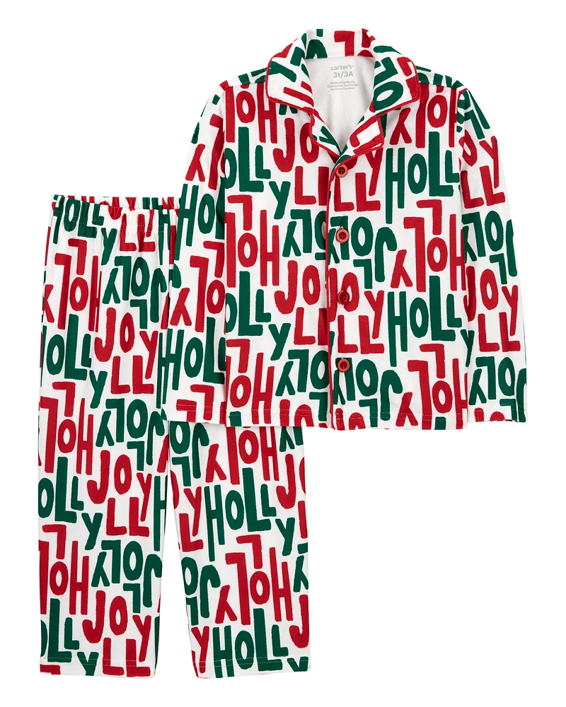 Toddler 2-Piece Christmas Coat Style Pyjamas