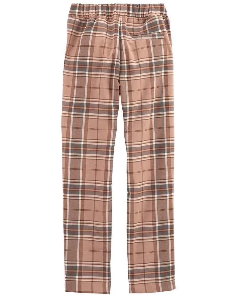 Kid Plaid Rayon Pants