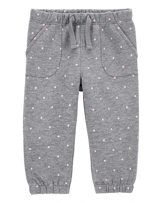 Baby Polka Dot Pull-On Fleece Joggers