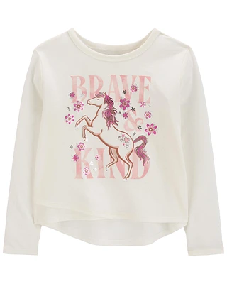 Kid Unicorn Flutter Graphic Tee