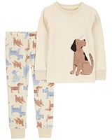 Toddler 2-Piece Dog Fleece Pyjama Set