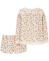 2-Piece Leopard Fleece Pyjama Set
