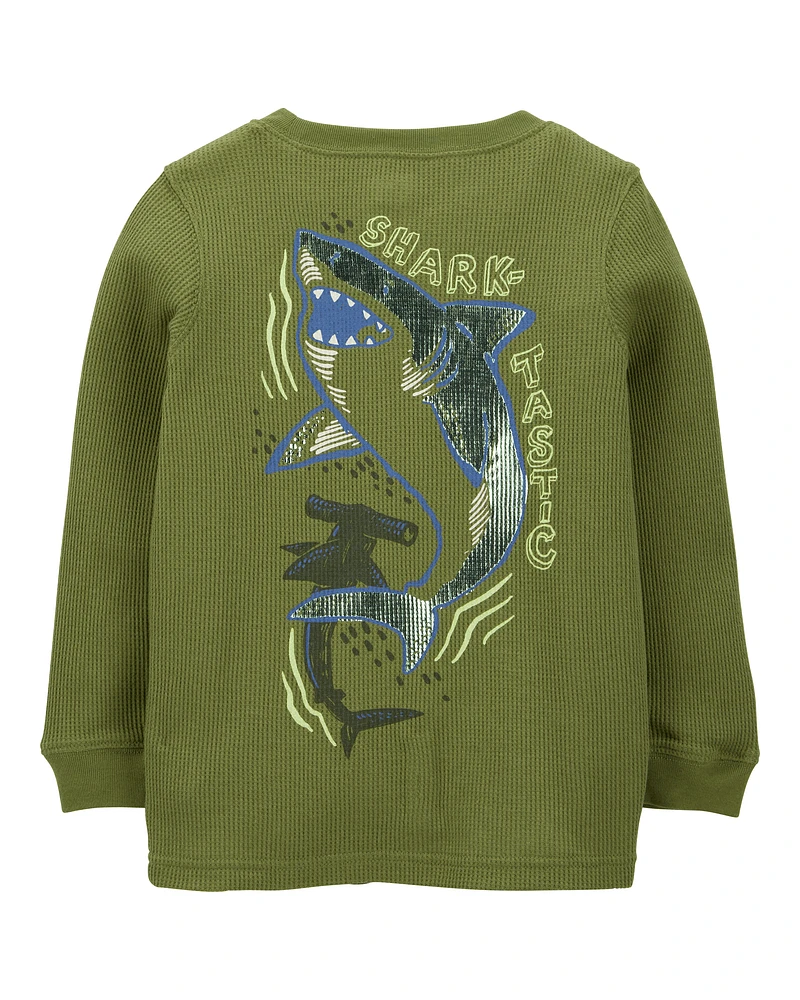 Toddler Shark Thermal Graphic Tee