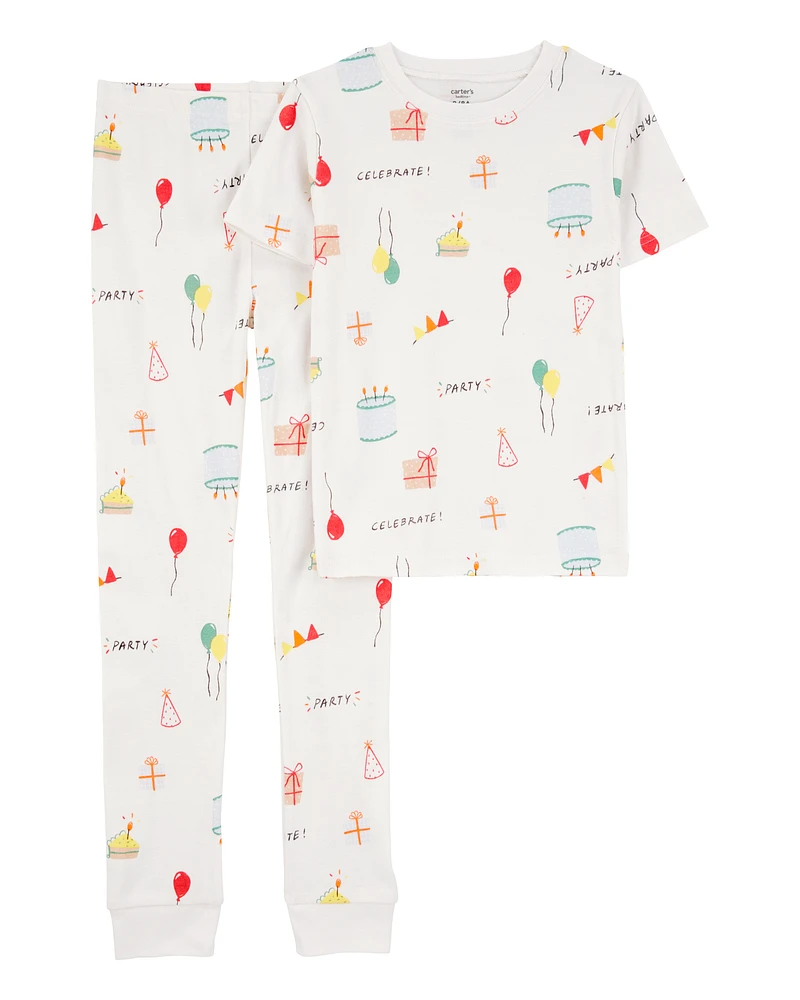 Kid 2-Piece Birthday 100% Snug Fit Cotton Pyjamas