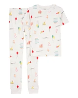Kid 2-Piece Birthday 100% Snug Fit Cotton Pyjamas