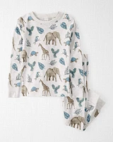 Toddler Safari Print Organic Cotton 2-Piece Pyjamas
