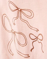 Toddler Bow Short-Sleeve Graphic Tee - Pink