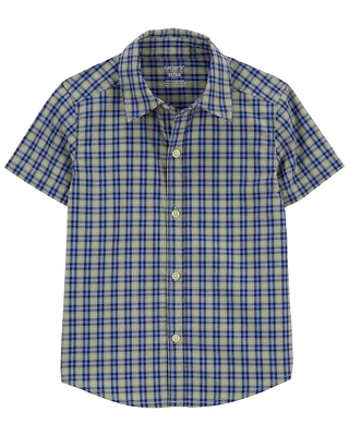 Baby Plaid Button-Down Shirt