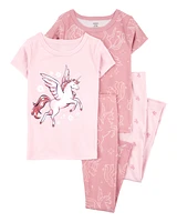 Kid 4-Piece Unicorn Cotton Pyjamas