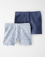 Baby 2-Pack Organic Cotton Ribbed Shorts