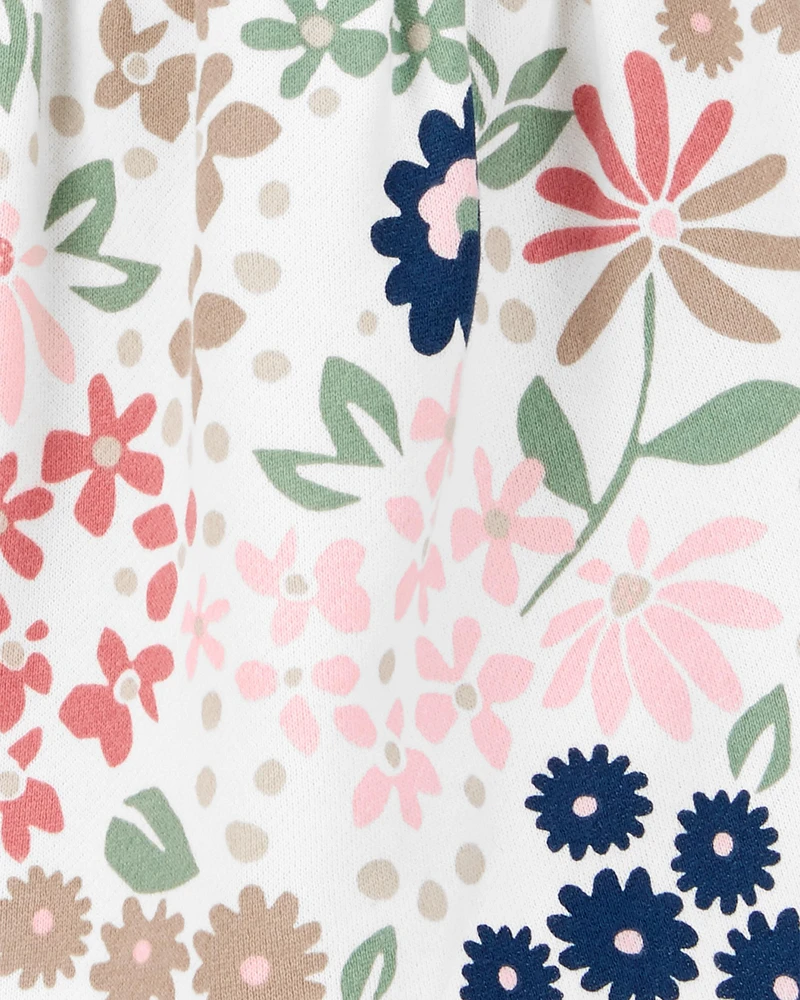 Floral Fleece Dress & Diaper Cover Set