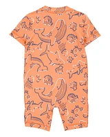 Baby 1-Piece Whale Print Rashguard