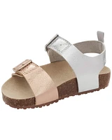 Toddler Buckle Faux Cork Sandals