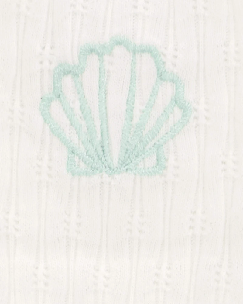 Toddler Seashell Ribbed Tank Top