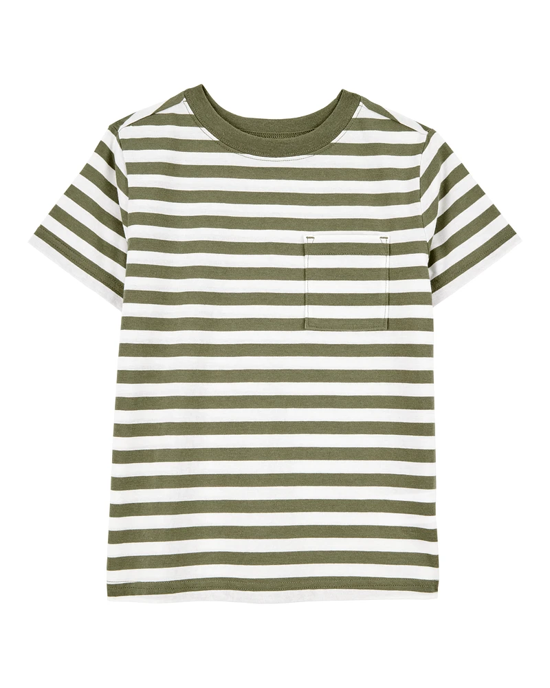 Kid Striped Woven Short-Sleeve Tee