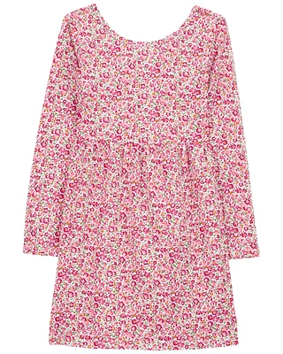 Kid Floral Jersey Dress