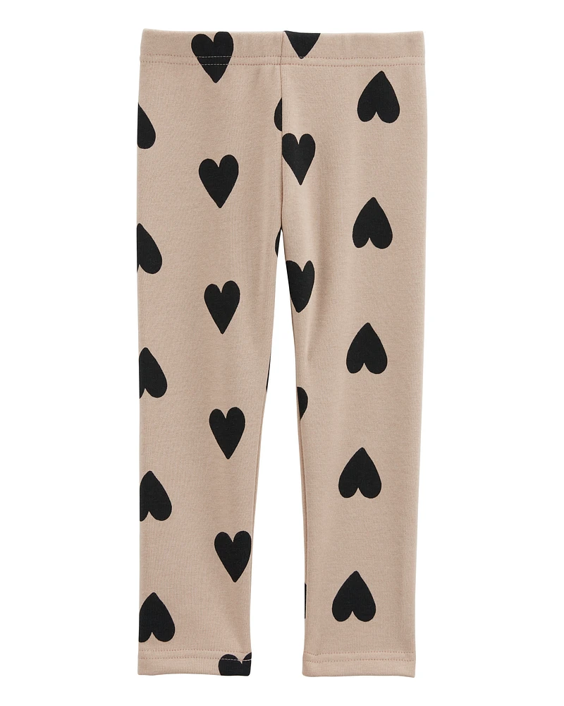 Toddler Heart Cozy Fleece Leggings