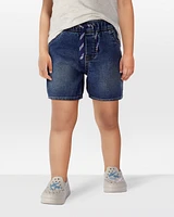Toddler Pull-On Denim Shorts - Navy