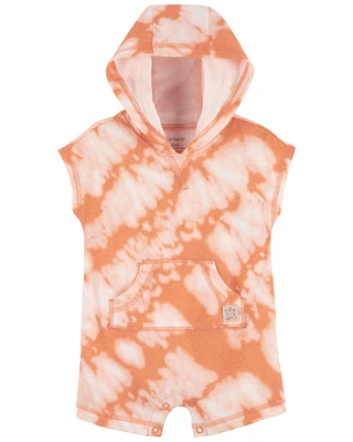 Tie-Dye Hooded Cotton Romper