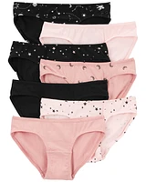 Kid 7-Pack Stars Bikini Stretch Cotton Undies