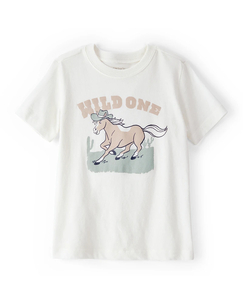 Toddler Wild One Short-Sleeve Graphic Tee - White