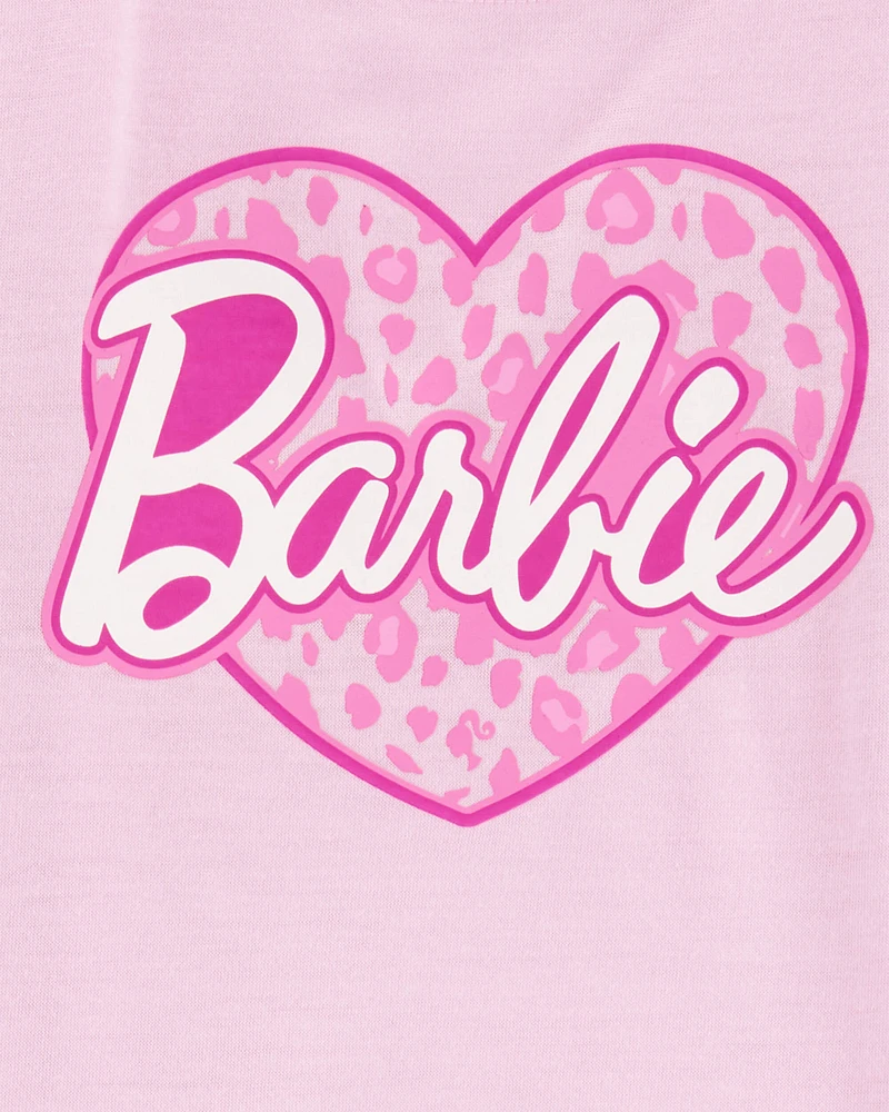 Kid Barbie Loose-Fit 2-Piece Pyjamas - Pink