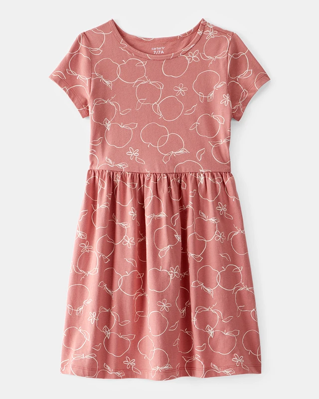 Kid Apple Print Dress