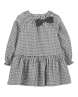 Toddler Plaid Peplum Dress