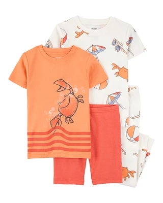 Baby 4-Piece Beach Crab 100% Snug Fit Cotton Pyjamas