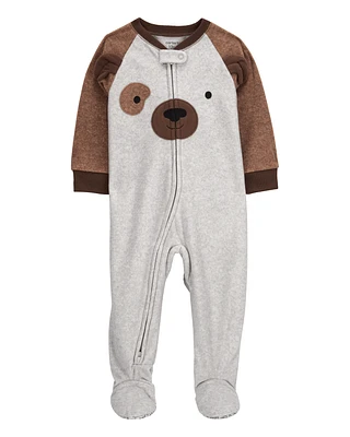 Toddler 1-Piece Bear Fleece Footie Pyjamas