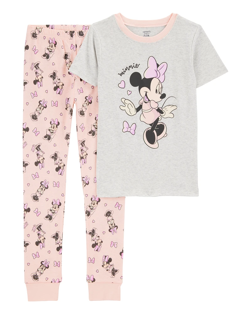Kid Minnie Mouse Snug Fit Cotton 2-Piece Pyjamas