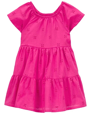 Toddler Eyelet Tiered Dress