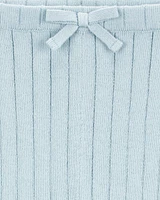 Baby Sweater Knit Pull-On Flare Pants - Blue