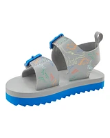 Toddler Strappy Casual Sandals - Grey/Blue