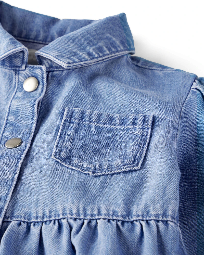 Kid Organic Cotton Chambray Dress